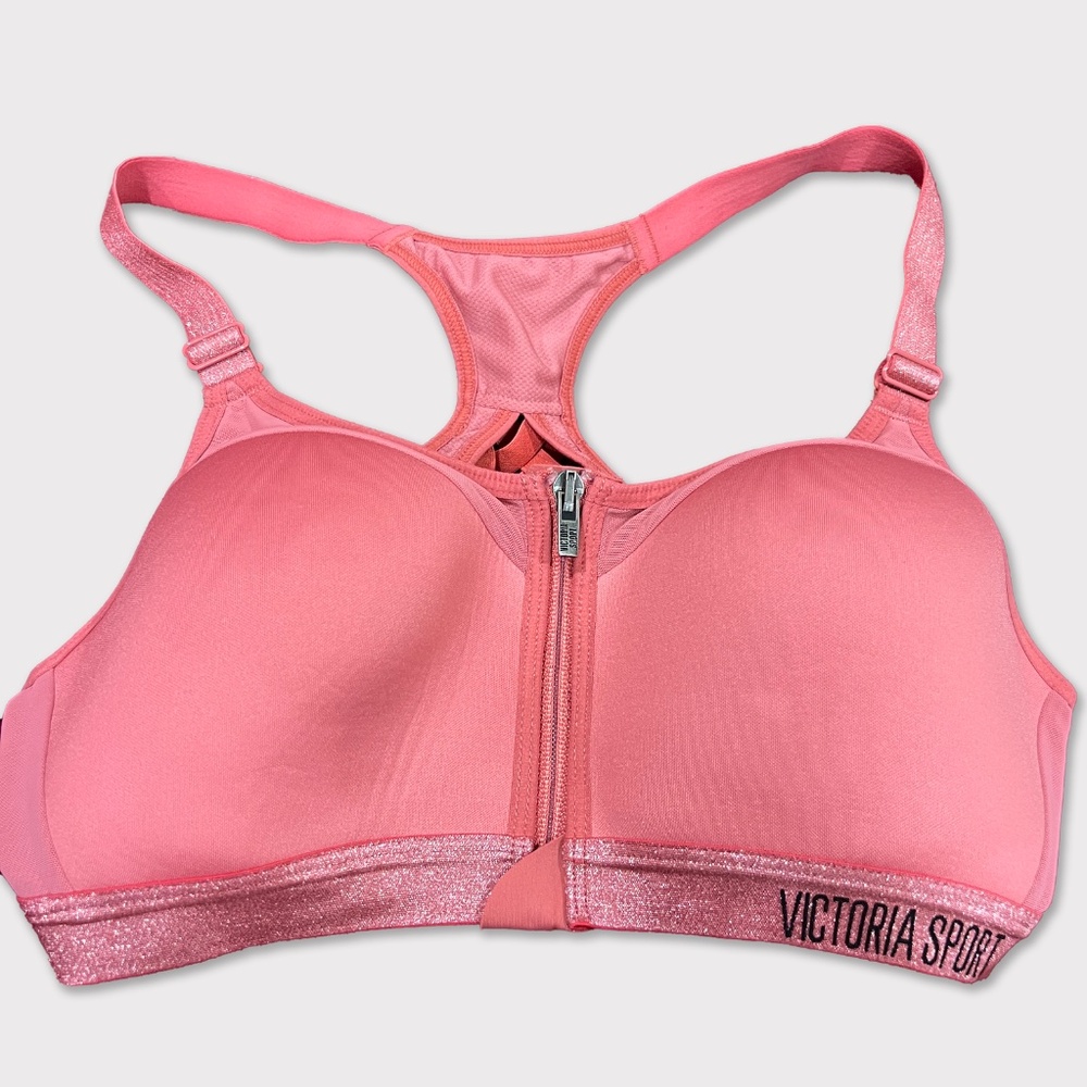 INCREDIBLE LIGHTWEIGHT MAX by Victoria's Secret Sports Bra Women's 34C pink zip